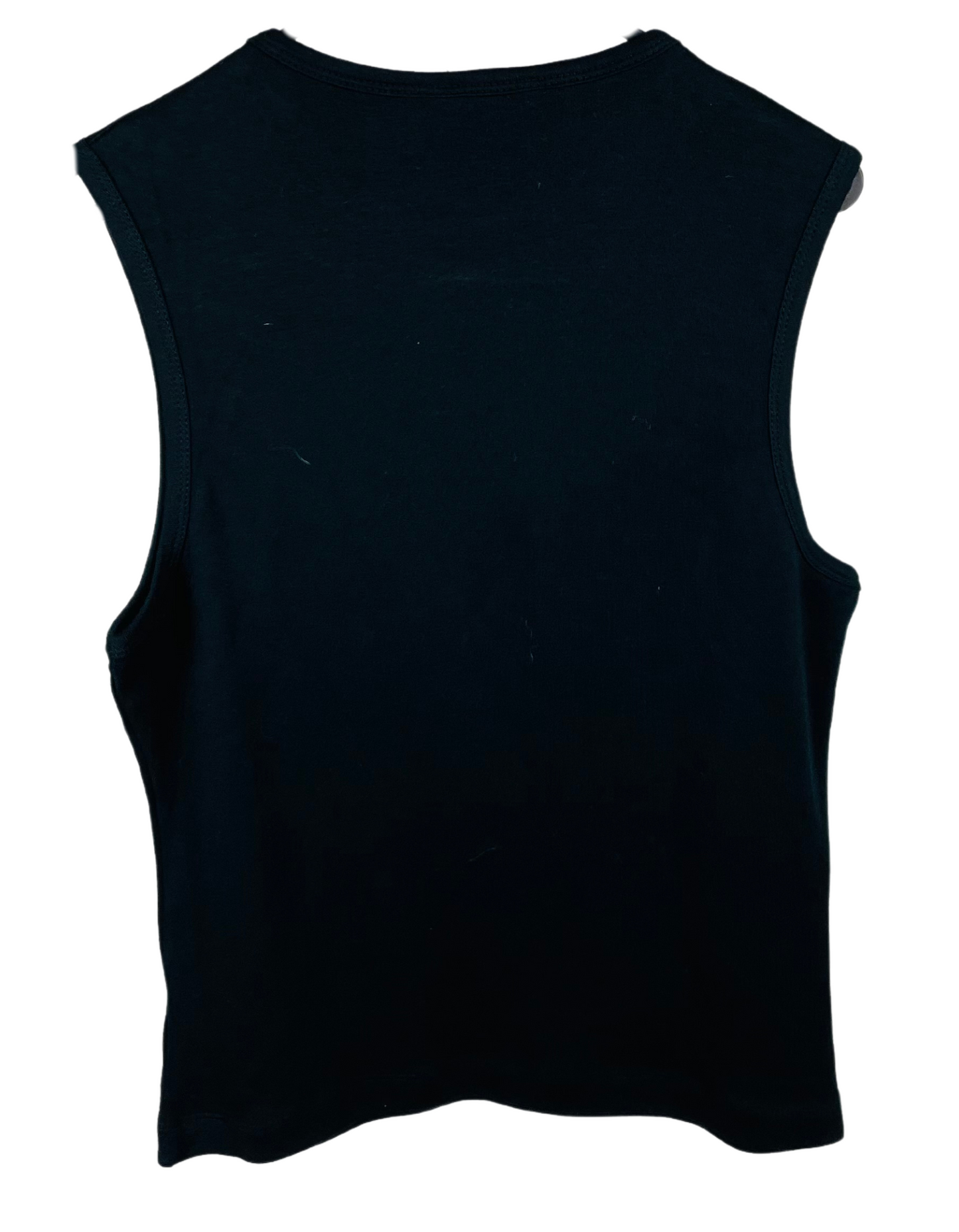 BLACK VEST TOP SIZE 16