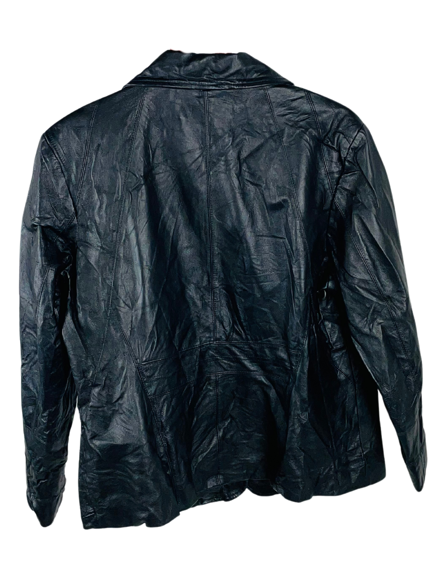 BLACK GENUINE LEATHER EAST 5TH PETITE XL