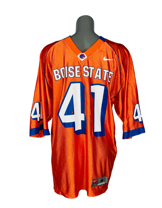 ORANGE BOISE STATE 41 NIKE JERSEY MEDIUM