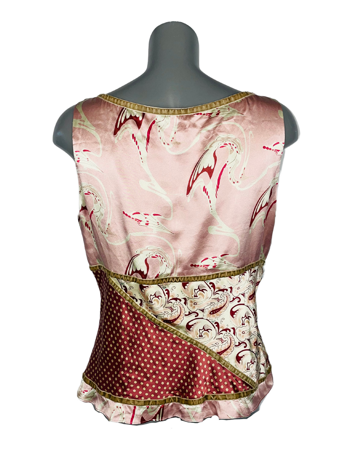 PINK LINEA PURE SILK VEST SIZE 16