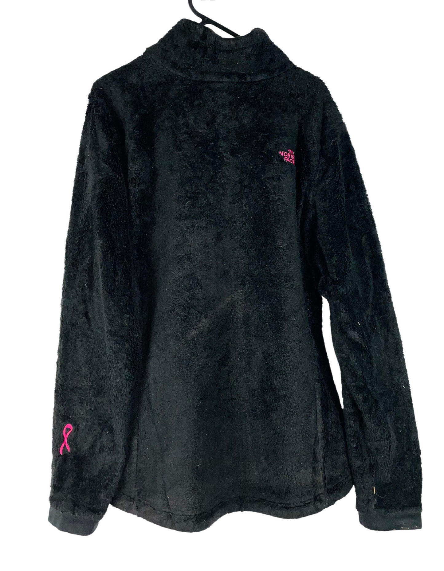 NORTH FACE FLEECE BLACK AND PINK XL