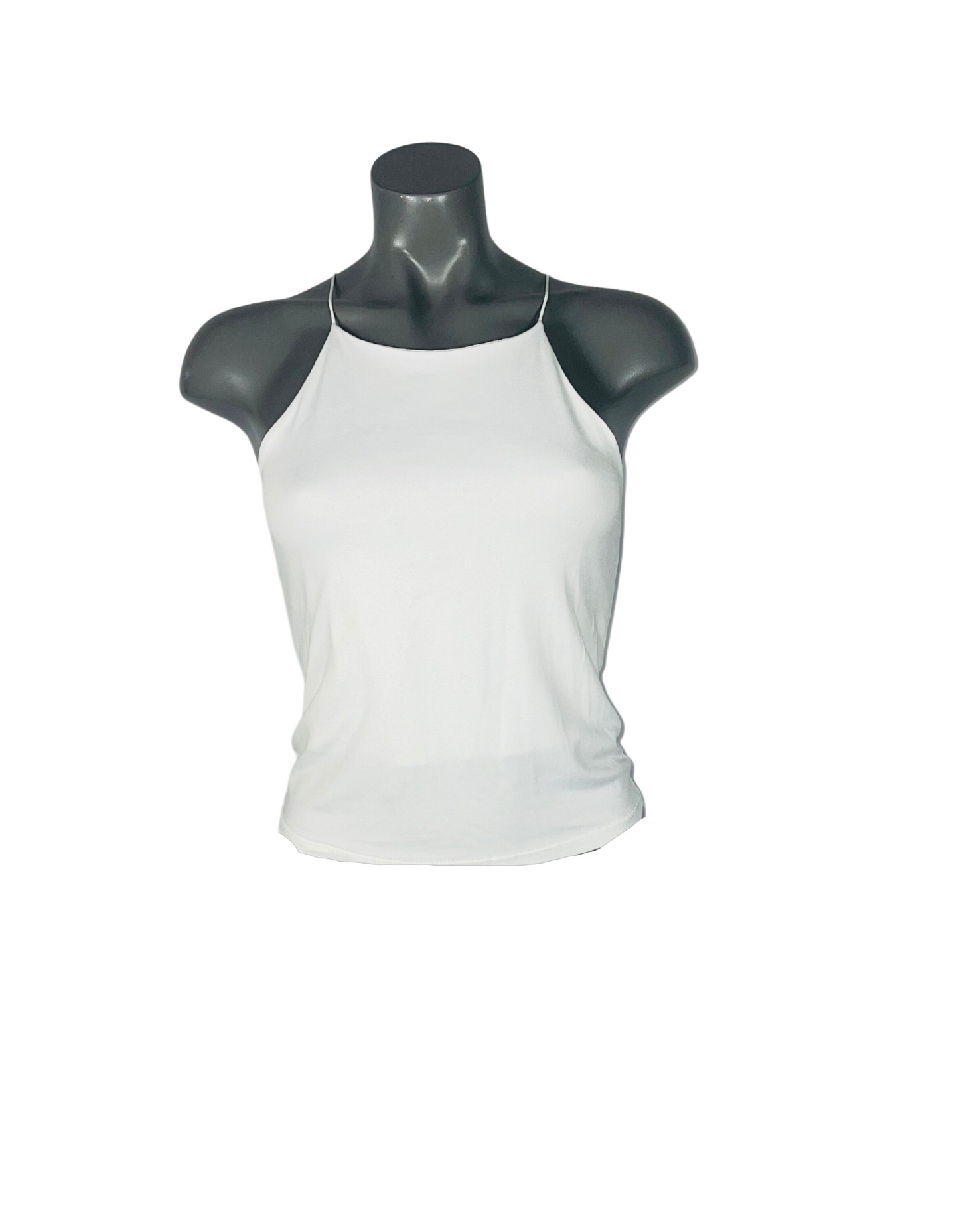 WHITE GAZE CROP TOP XS