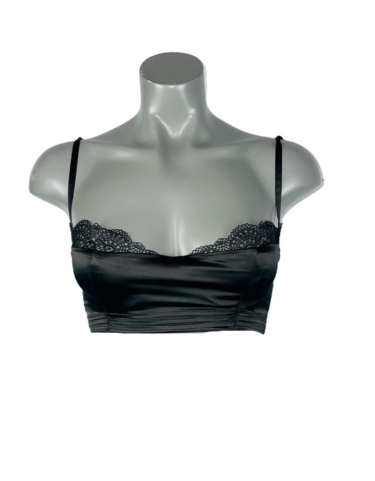 BLACK OH POLLY CROP TOP SIZE 6