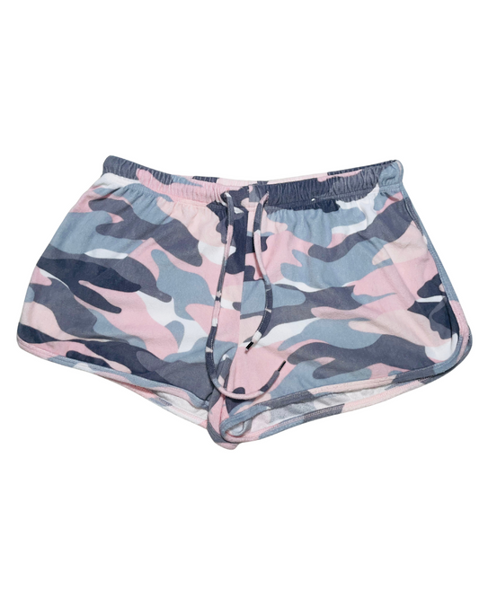 PINK VELOUR SHORTS SMALL