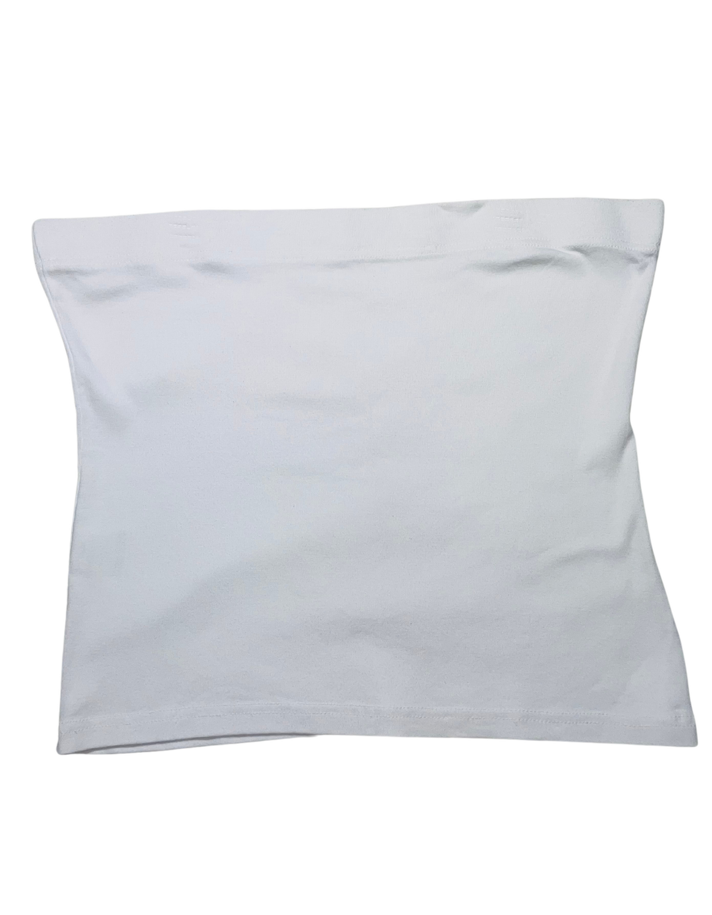 WHITE BANDEAU MATALAN TOP SIZE 18