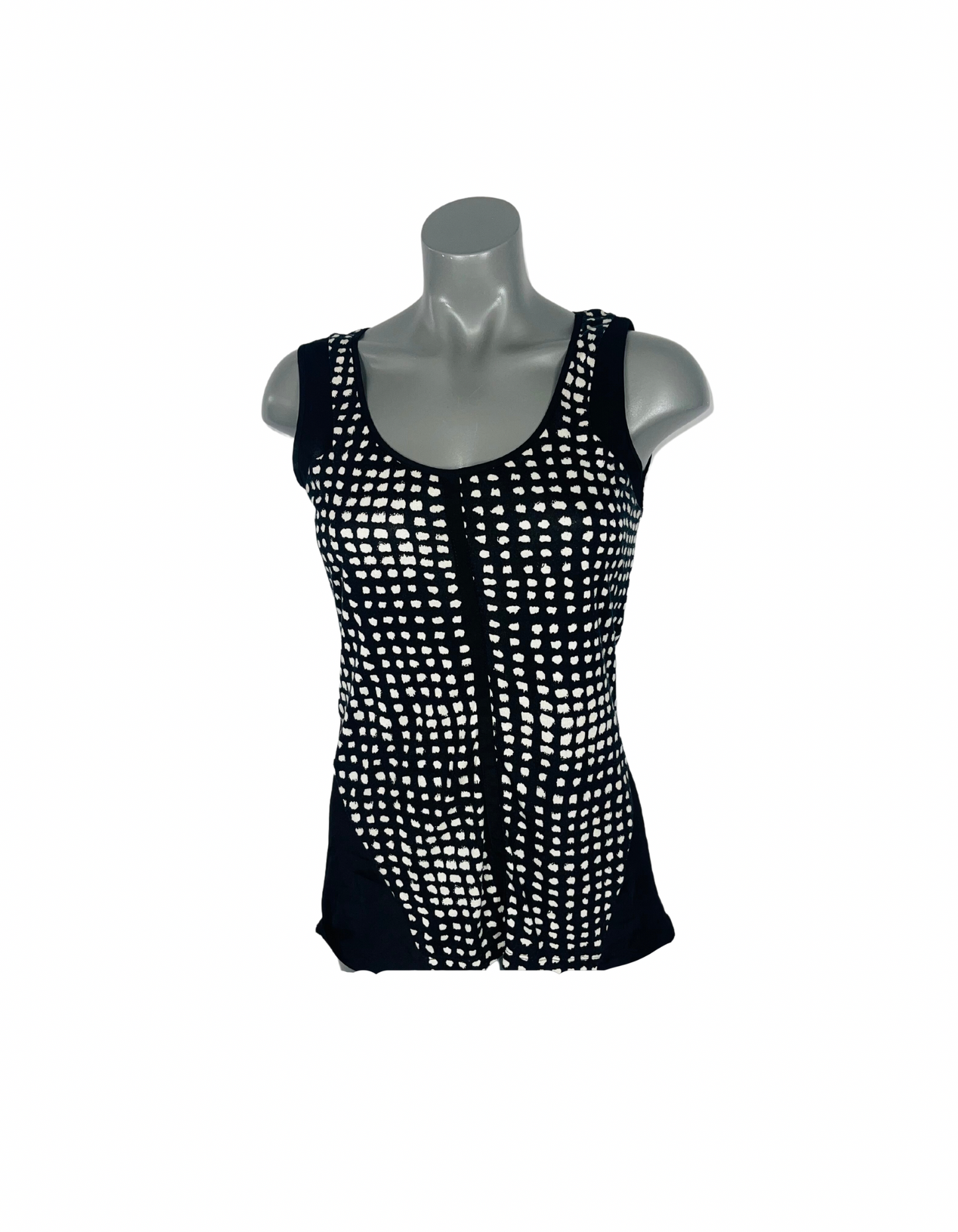 OASIS BLACK AND WHITE TANK TOP SIZE XS