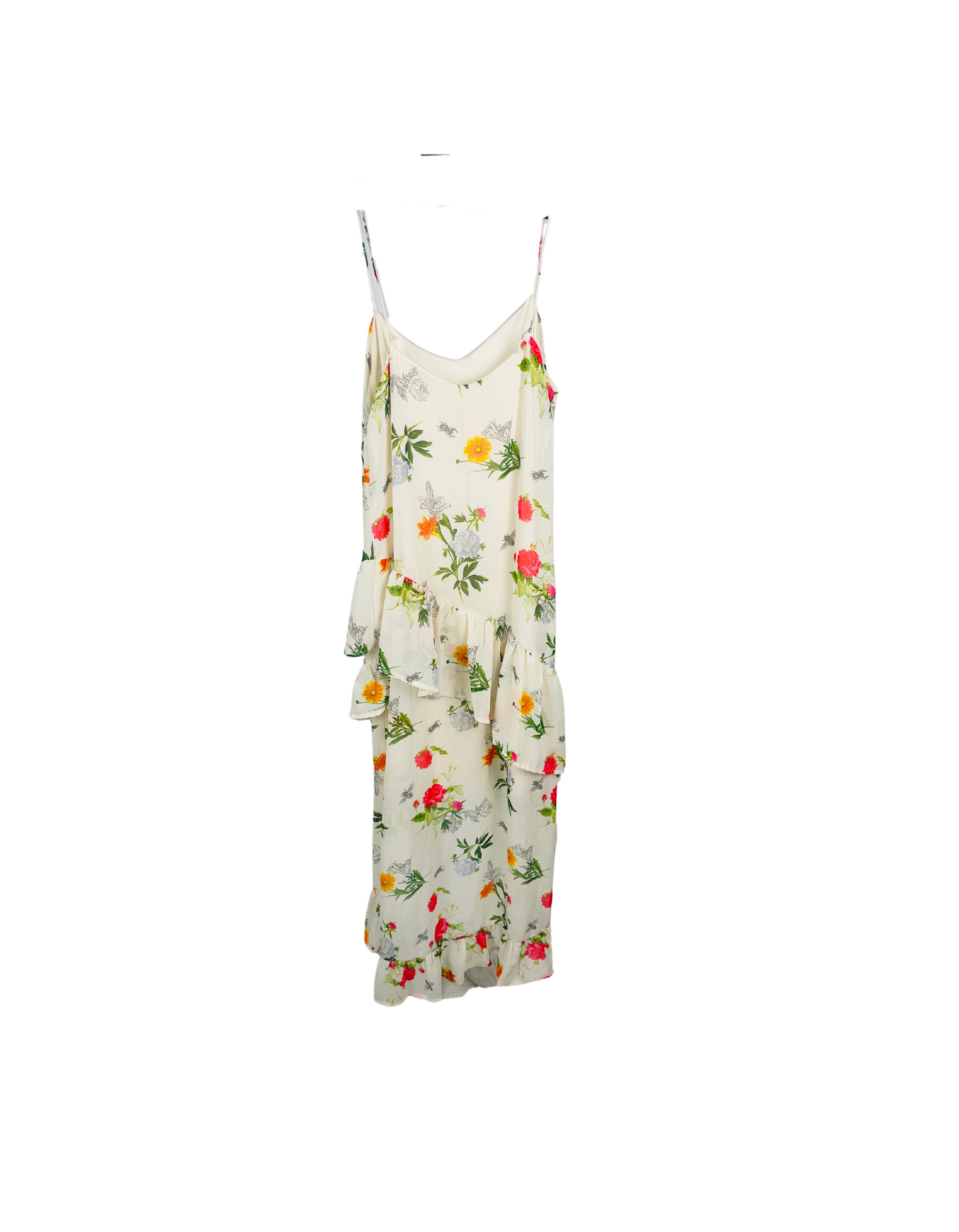 WHITE FLOWER PRINT VILA DRESS L-XL