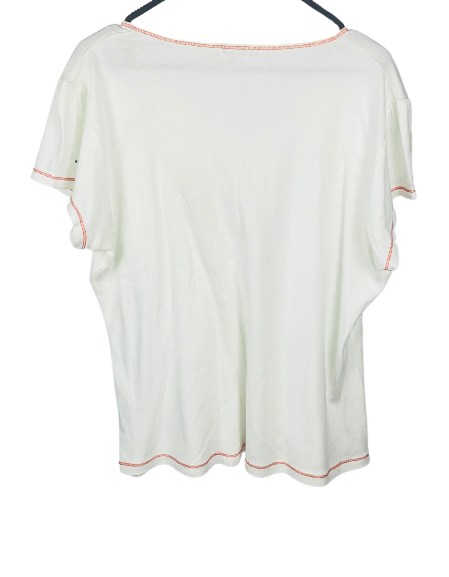 WHITE, ORANGE T-SHIRT XL