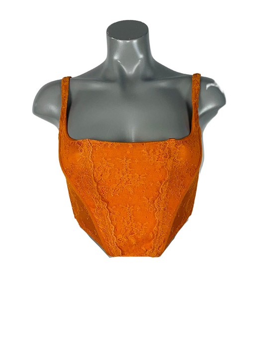 OUT FROM UNDER CORSET TOP ORANGE MEDIUM