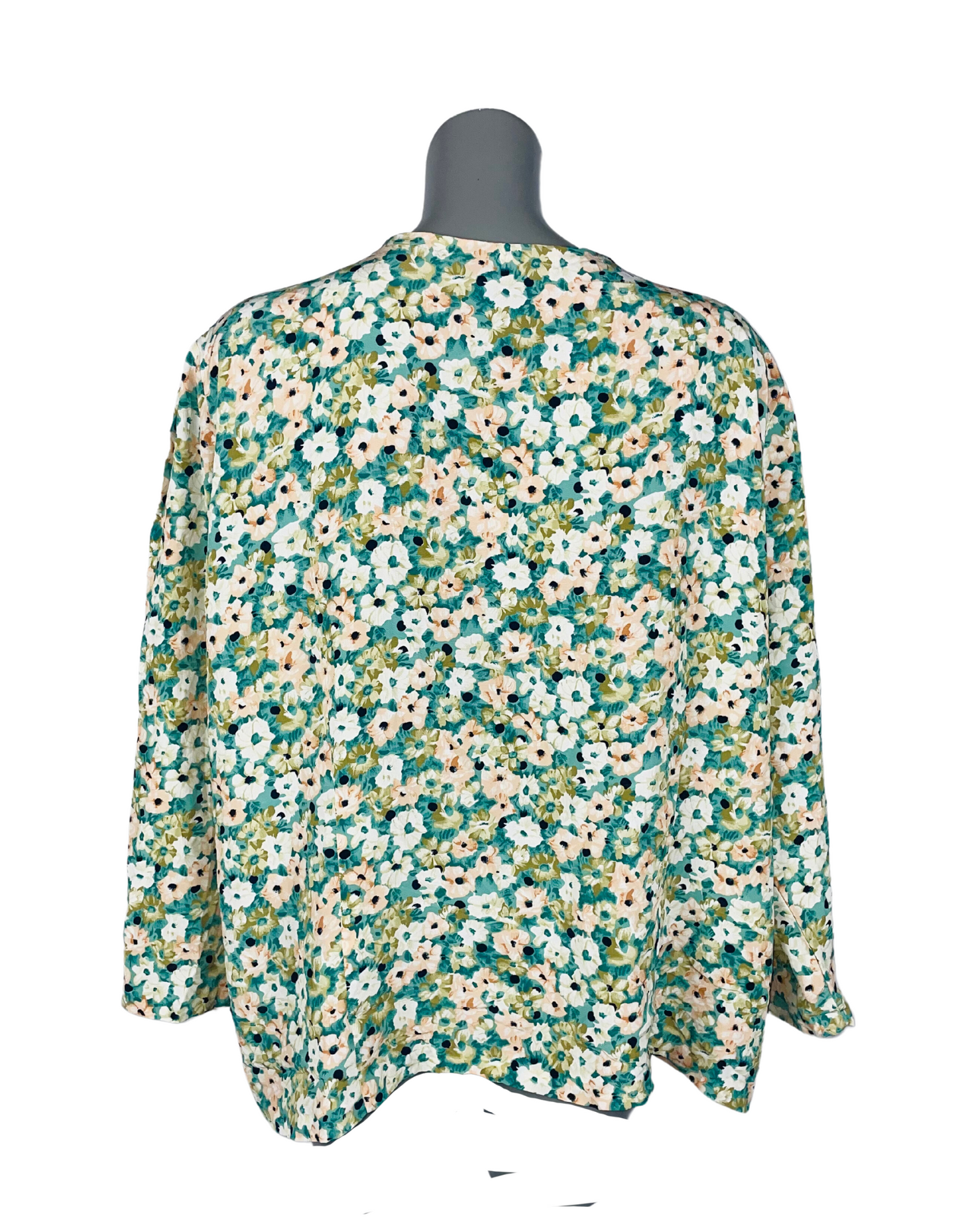 COLOURFUL FLOWER PRINT BLOUSE XXL