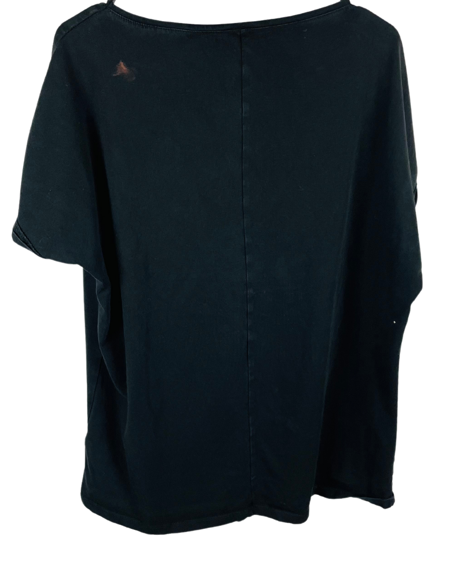 BLACK SEQUIN GUESS T-SHIRT MEDIUM