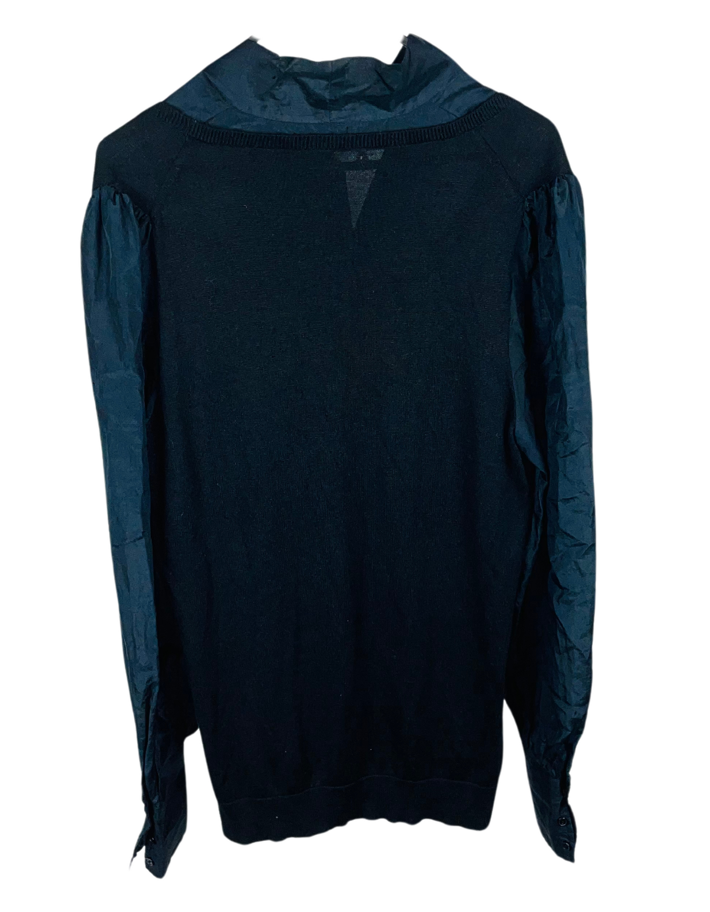 BLACK TIE NECK TOP MEDIUM