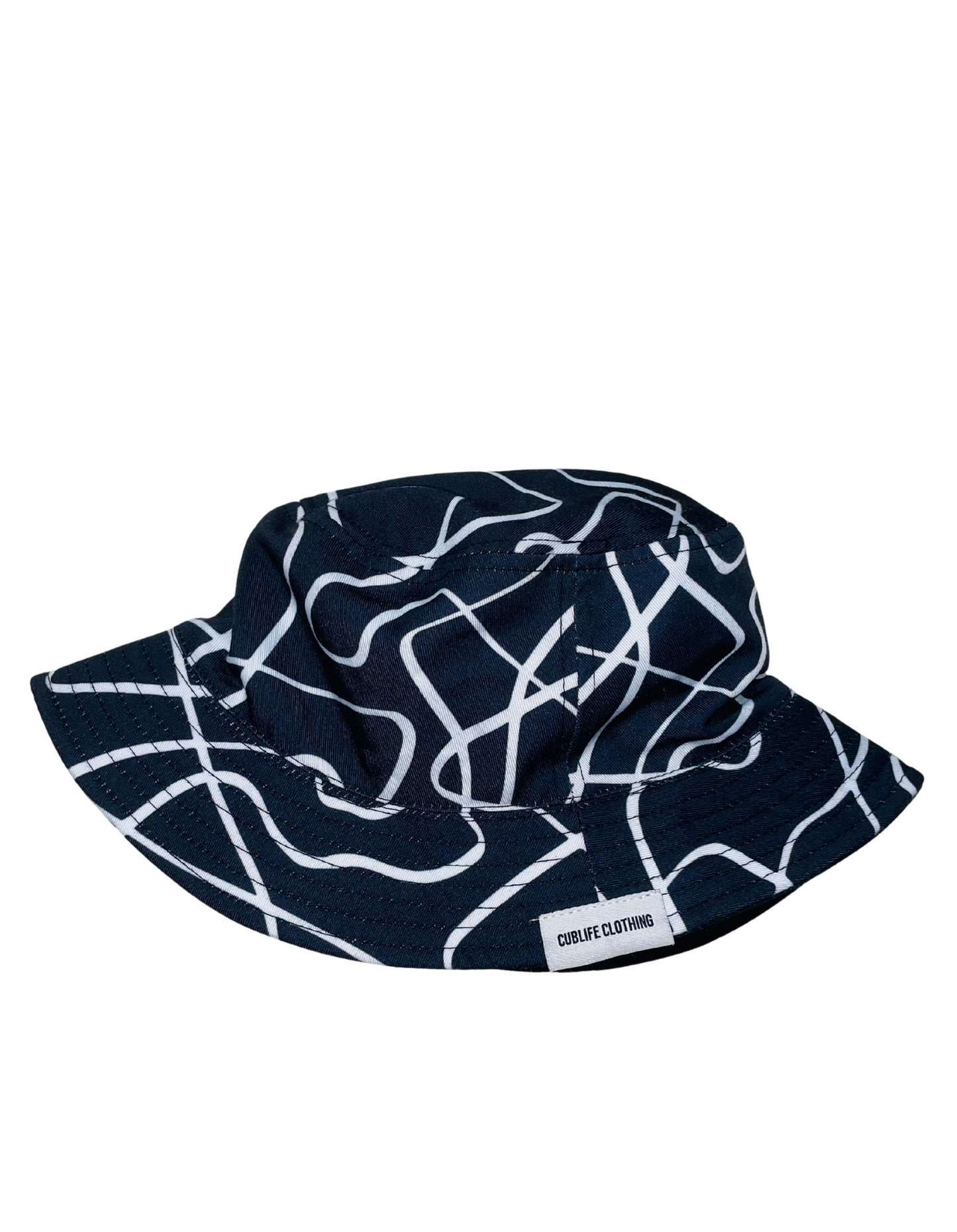 BLACK AND WHITE CUBLIFE CLOTHING BUCKET HAT