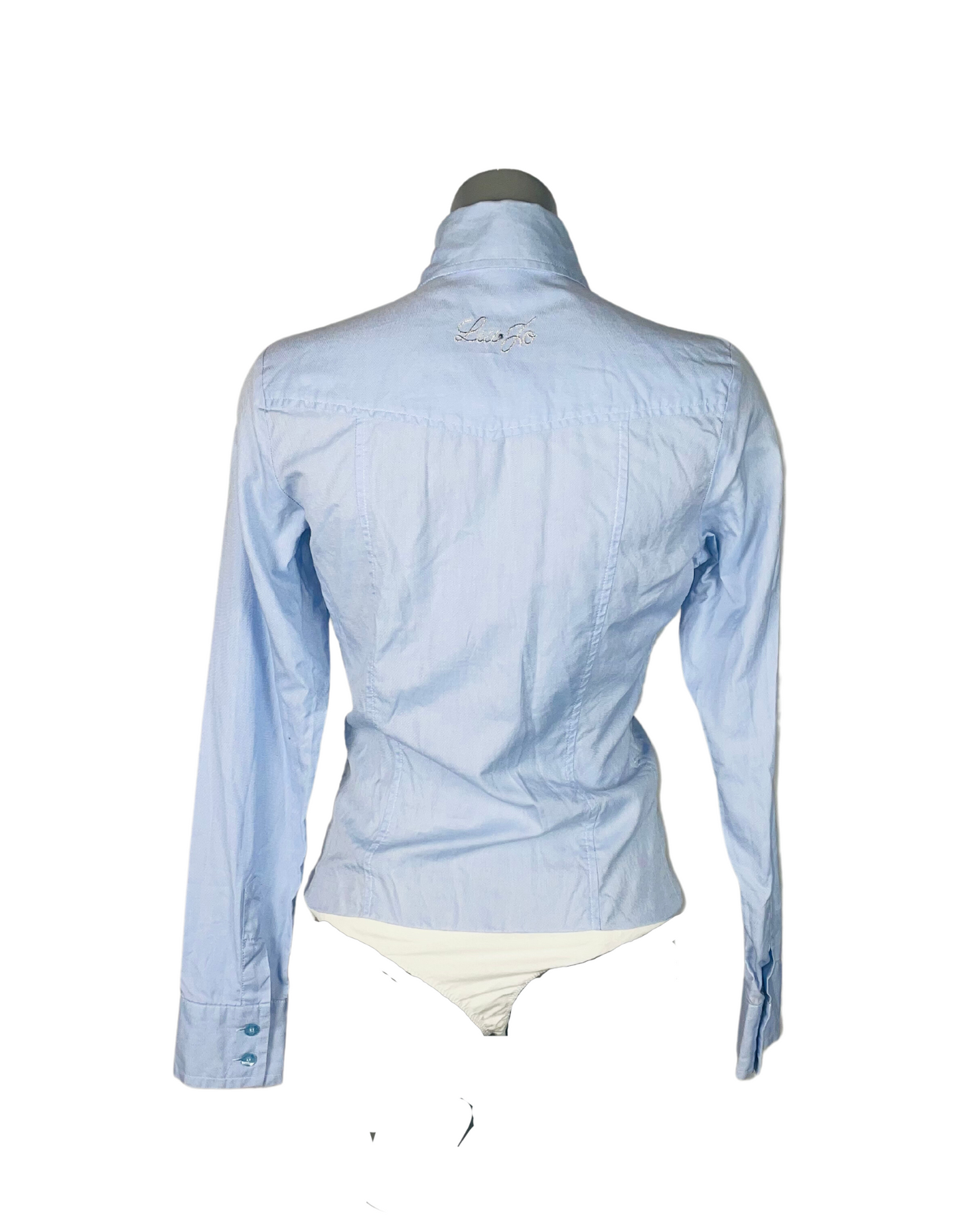 BLUE SHIRT BODYSUIT SMALL
