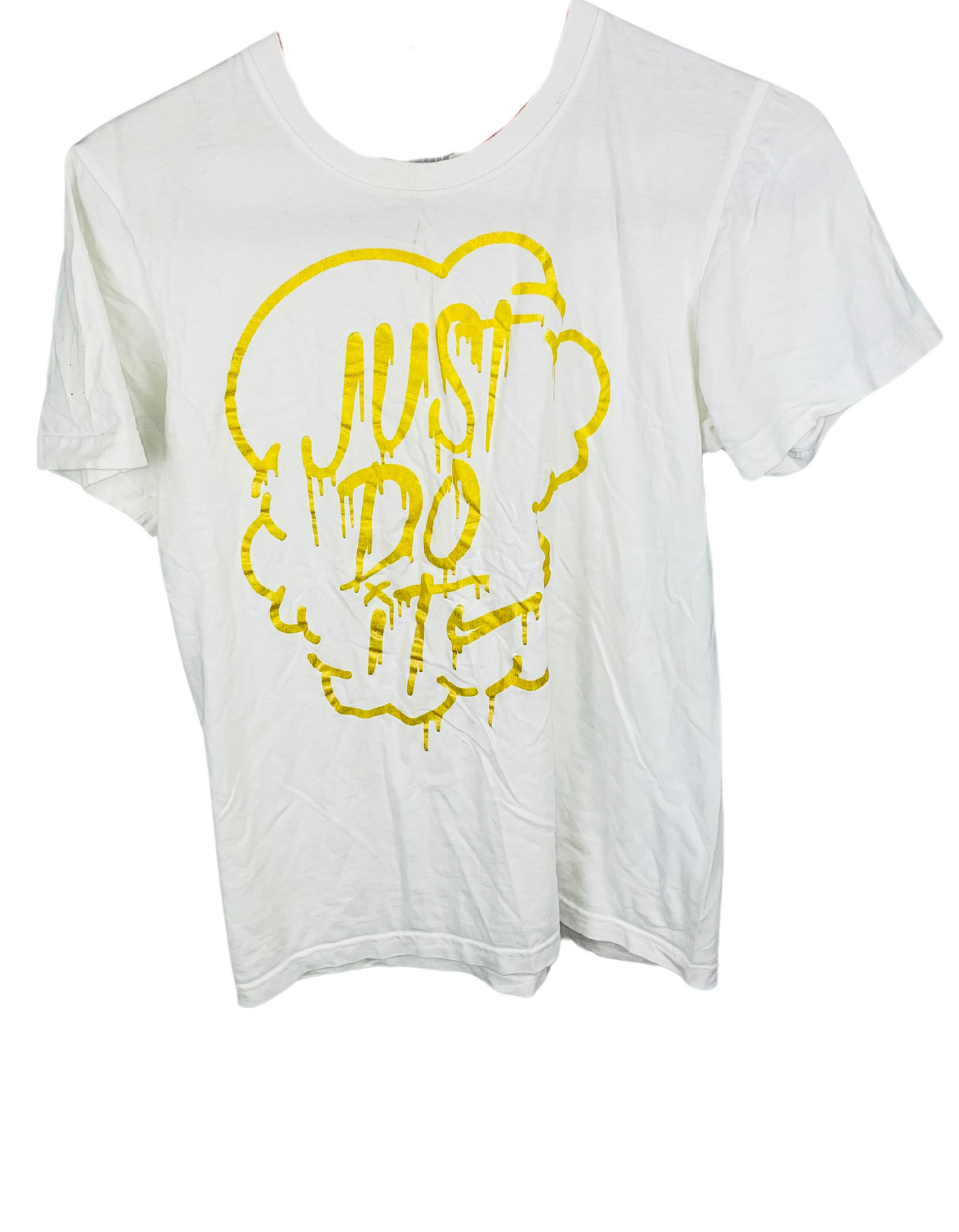 WHITE, GOLD NIKE T-SHIRT MEDIUM