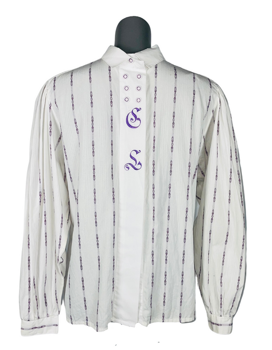 WHITE AND PURPLE STRIPE MEDIUM