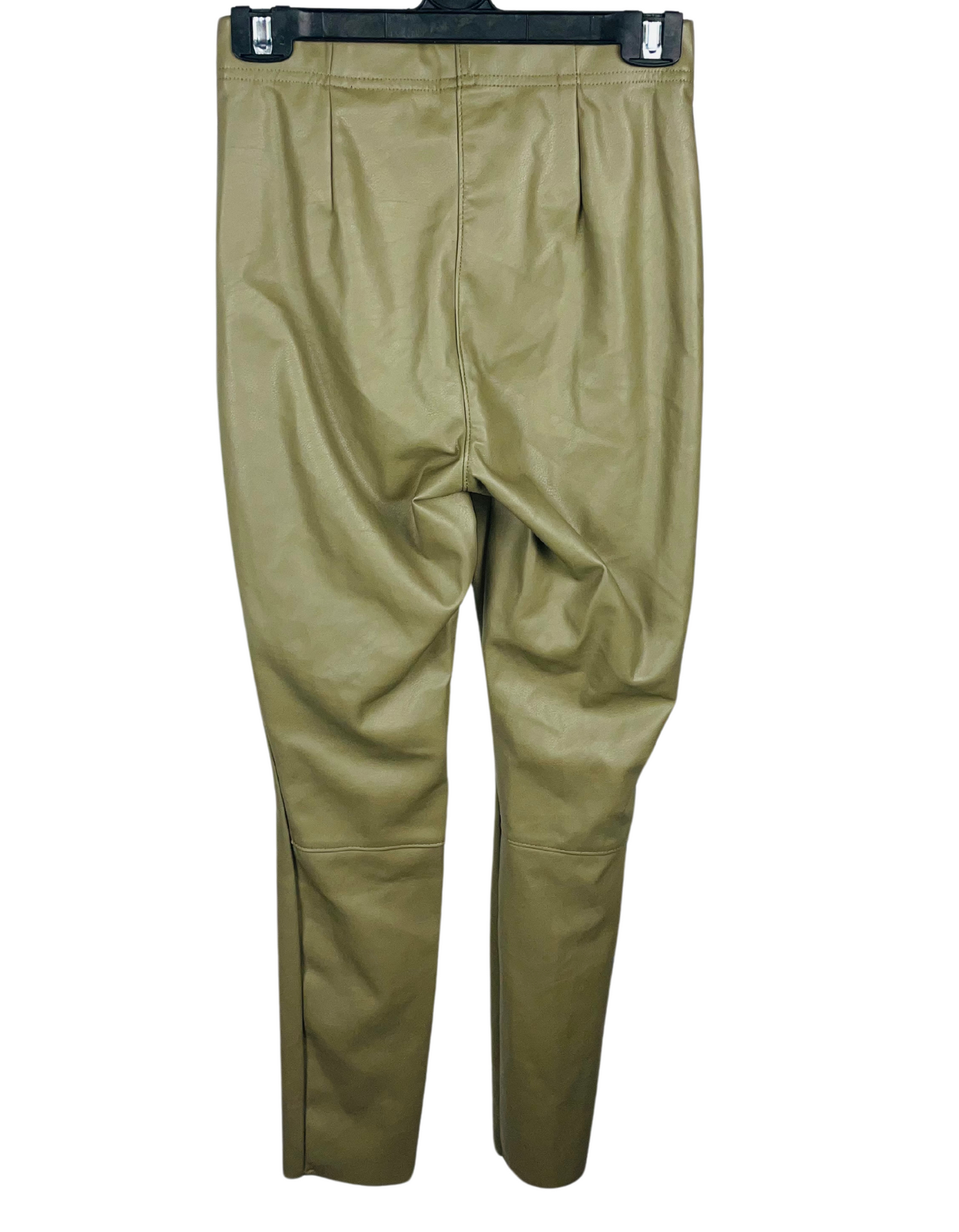 GREEN LEATHER TYPE TROUSERS SIZE 8