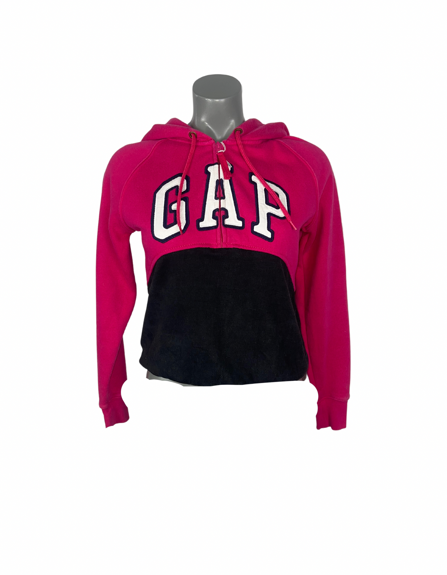 GAP PINK AND BLACK HOODIE SIZE S