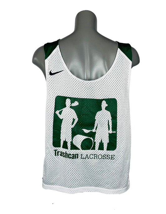 REVERSIBLE WHITE AND GREEN LACROSSE JERSEY VEST XS