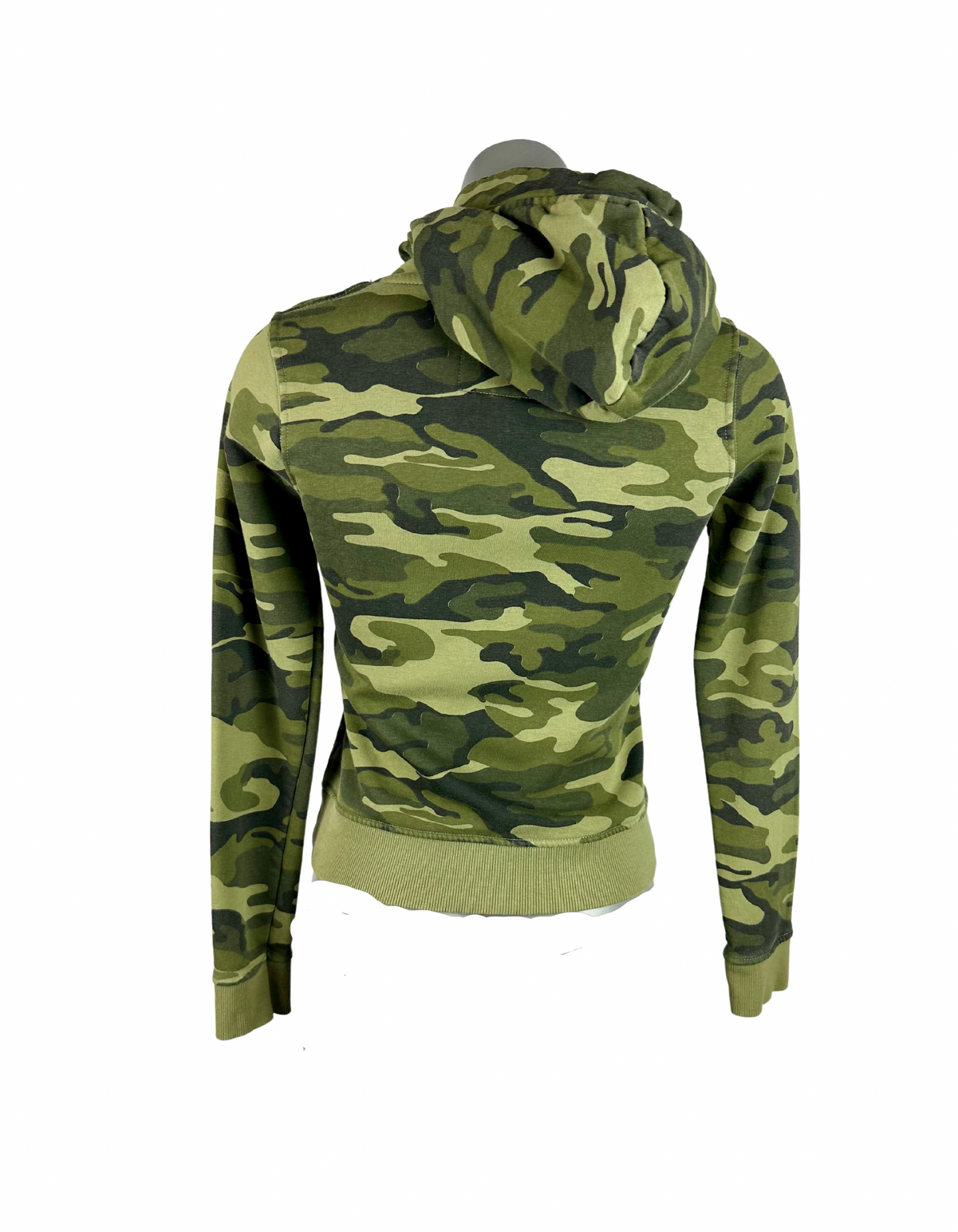 VON DUTCH PULLOVER CAMO HOODIE GREEN CHILD SIZE 11-12 YEARS