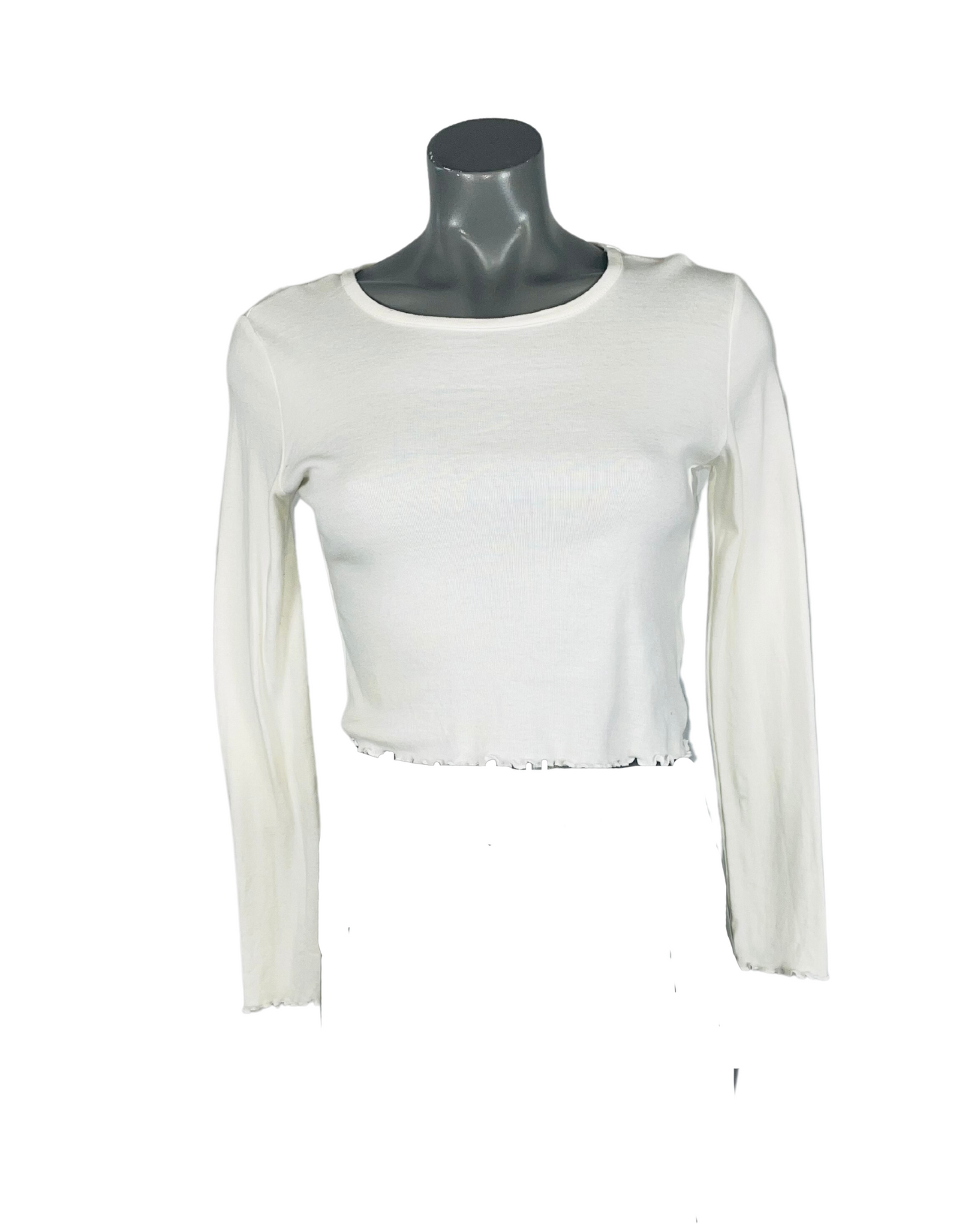 WHITE TOPSHOP CROPPED TOP SIZE 10