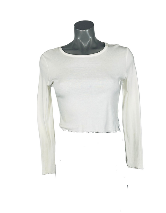 WHITE TOPSHOP CROPPED TOP SIZE 10