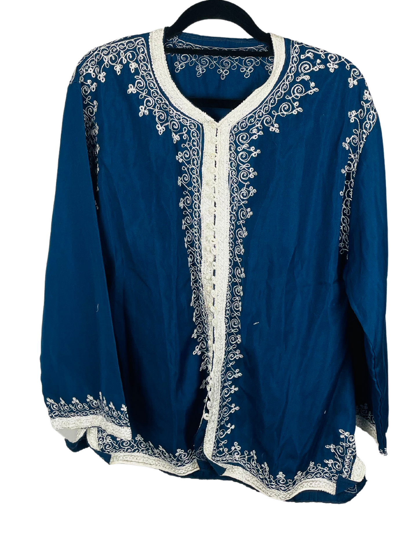 BLUE AND WHITE SHIRT LARGE