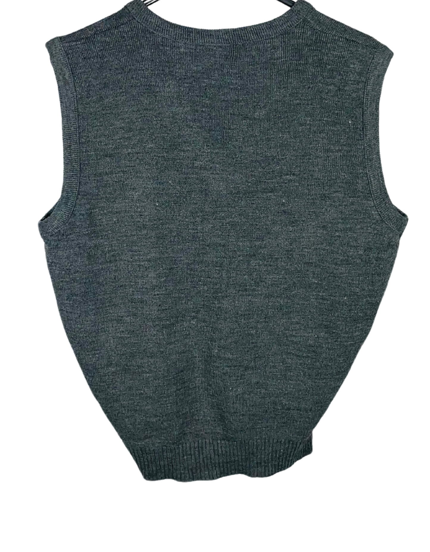 GREY BANNER SWEATER VEST MEDIUM