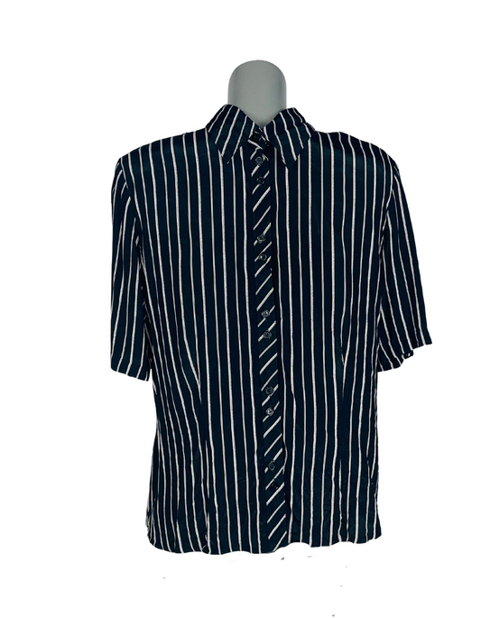 BLACK AND WHITE LEBEK SHIRT LARGE