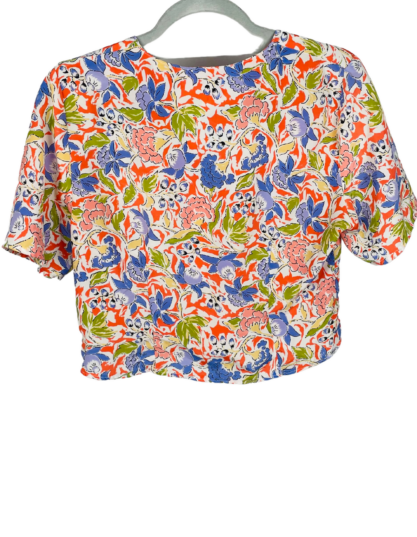 COLOURFUL CROPPED BLOUSE SIZE 12