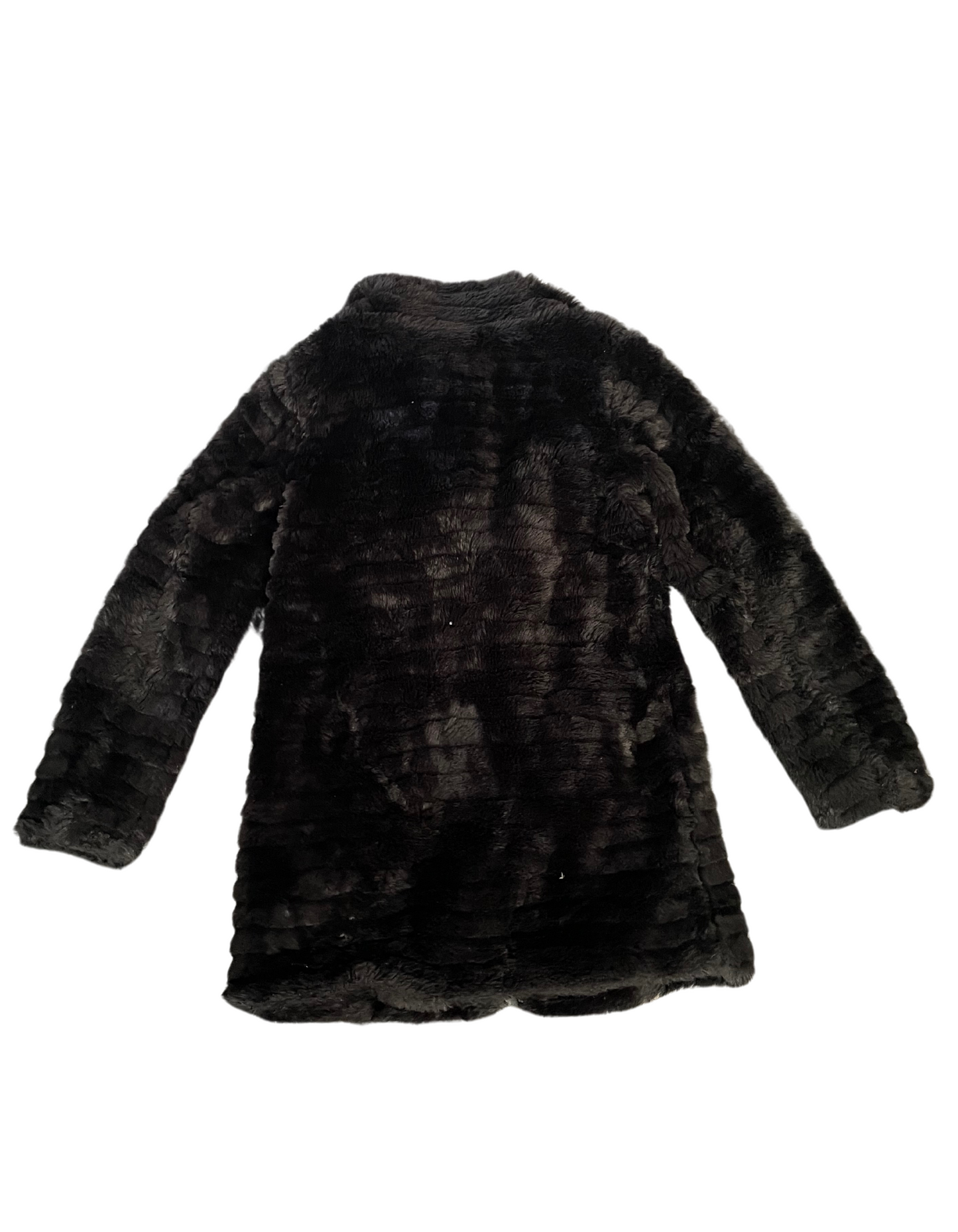 BLACK DOROTHY PERKINS FLUFFY COAT SIZE 6