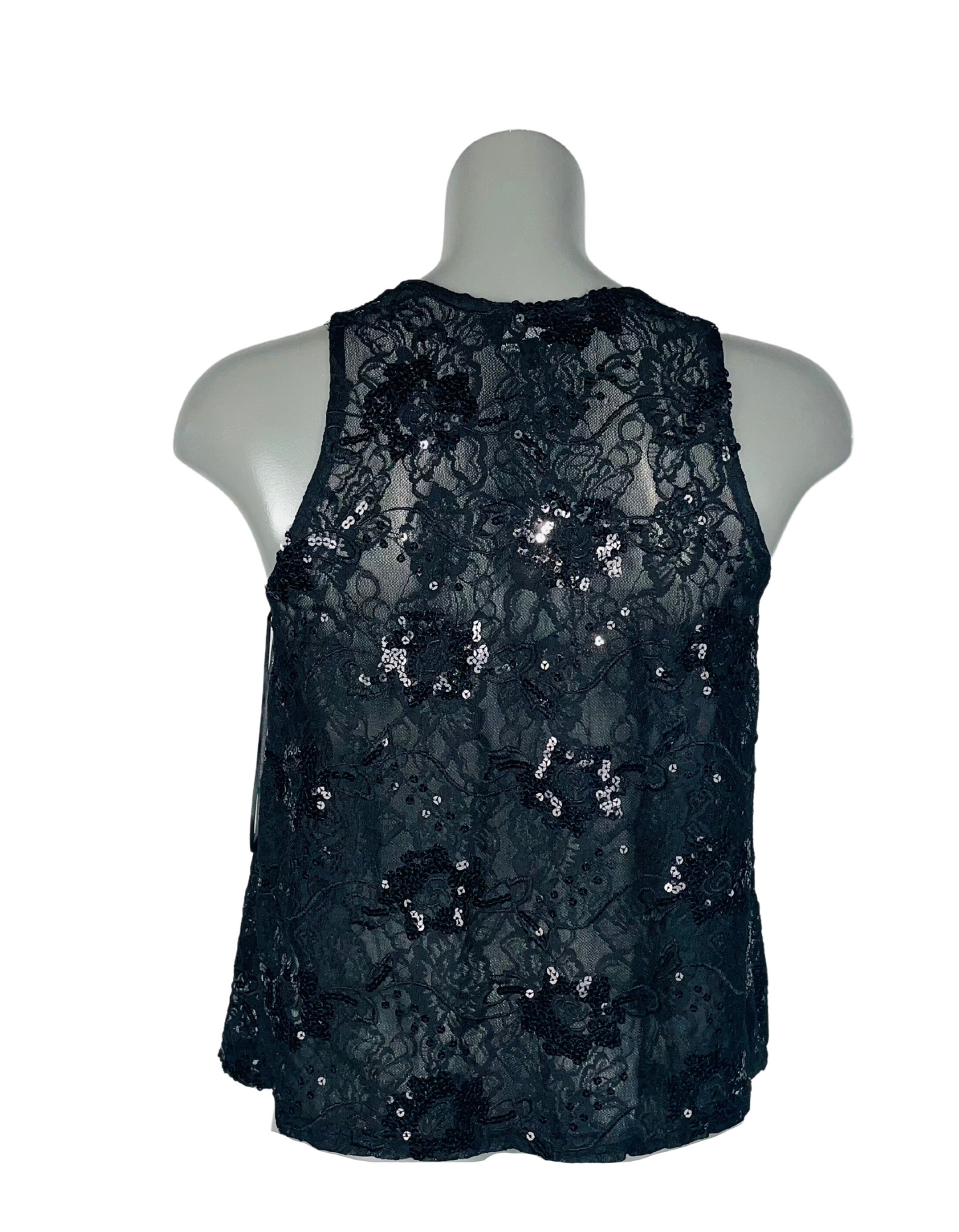 BLACK NEW LOOK VEST TOP SIZE 8