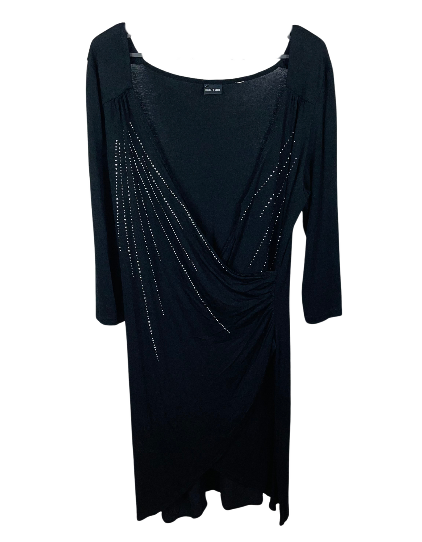 BLACK BODY FLIRT DRESS SIZE 12/14