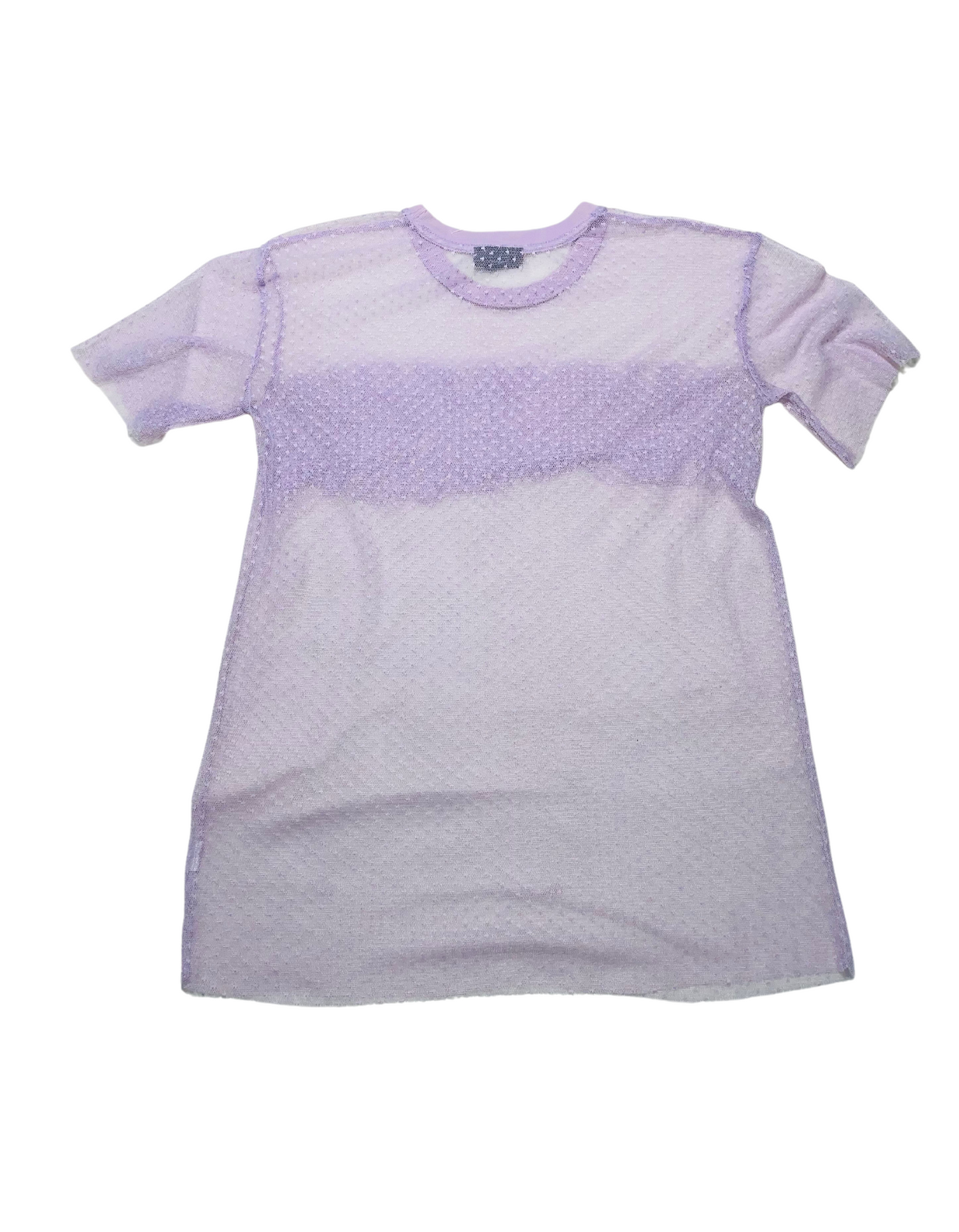 TOPSHOP PURPLE MESH TOP SIZE 8