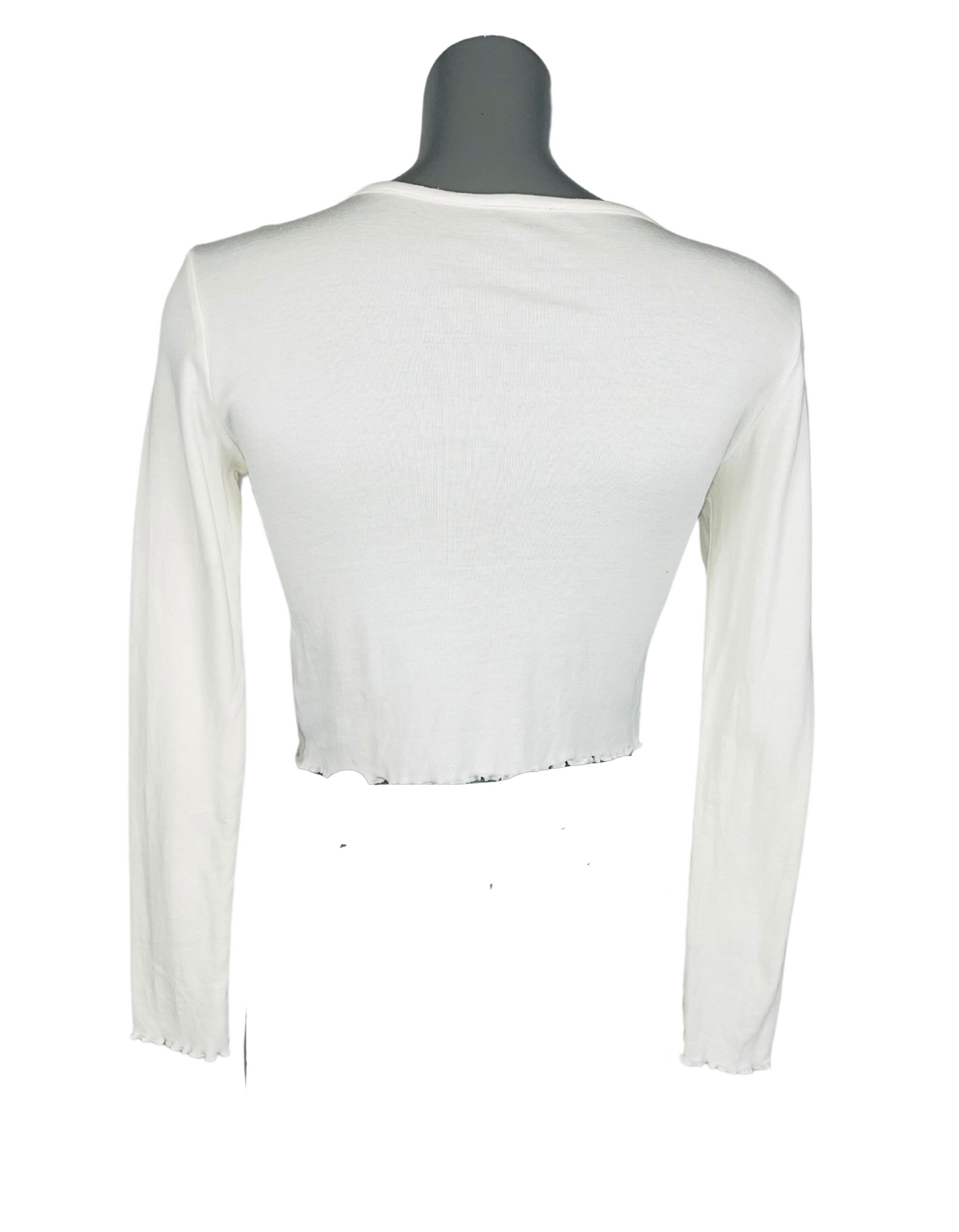 WHITE TOPSHOP CROPPED TOP SIZE 10