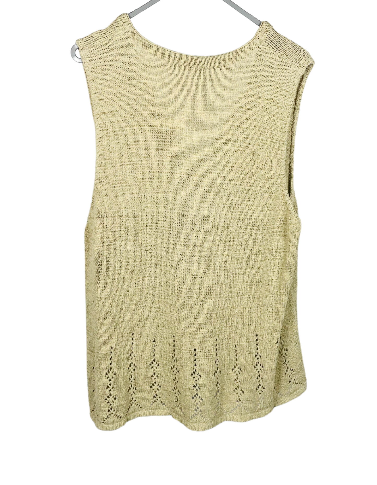 SLEEVELESS KNIT CARDIGAN SIZE 22