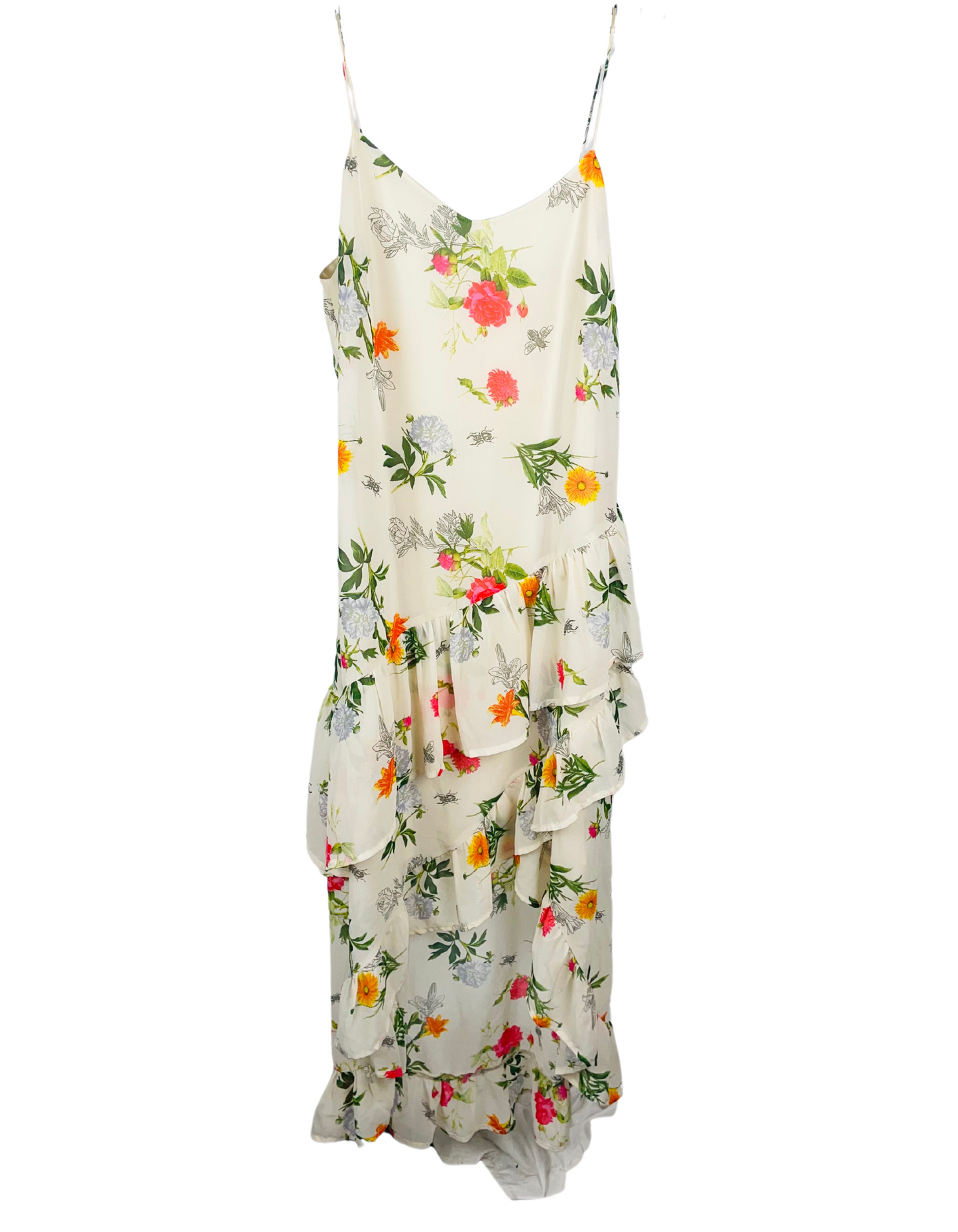 WHITE FLOWER PRINT VILA DRESS L-XL