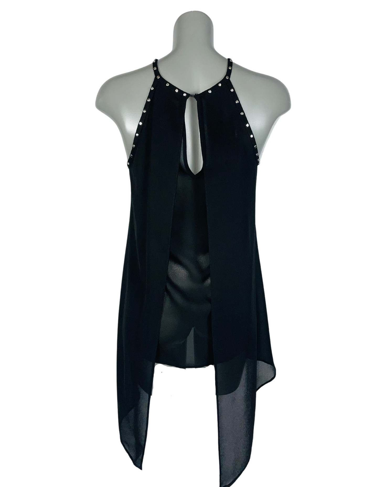 BLACK NEW LOOK BLOUSE VEST SIZE 8