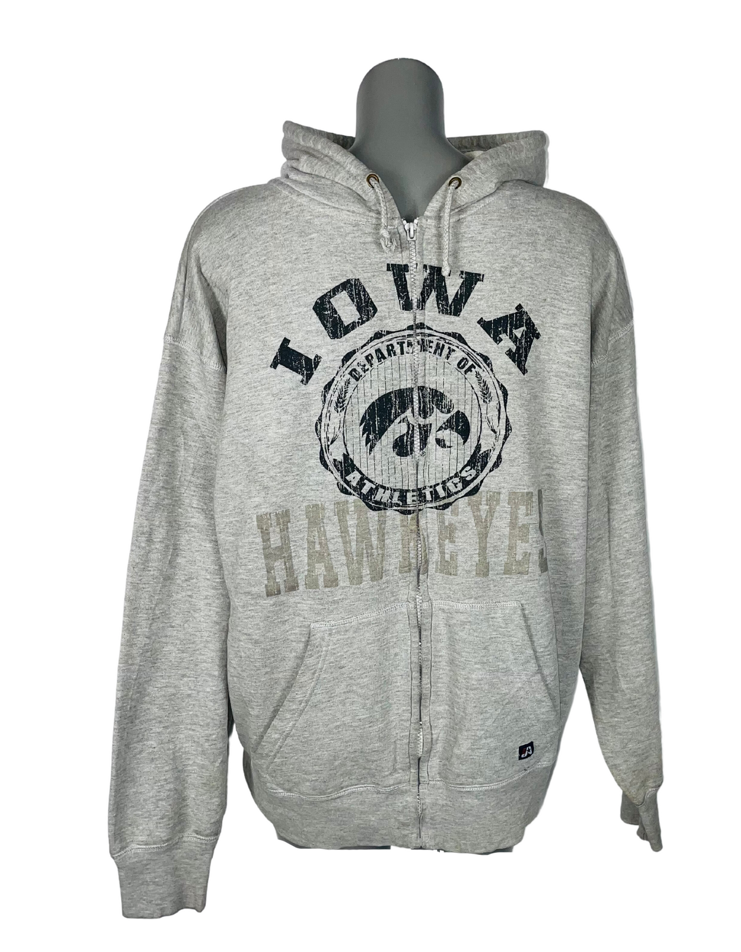 SPORTS HOODIE GREY IOWA LARGE