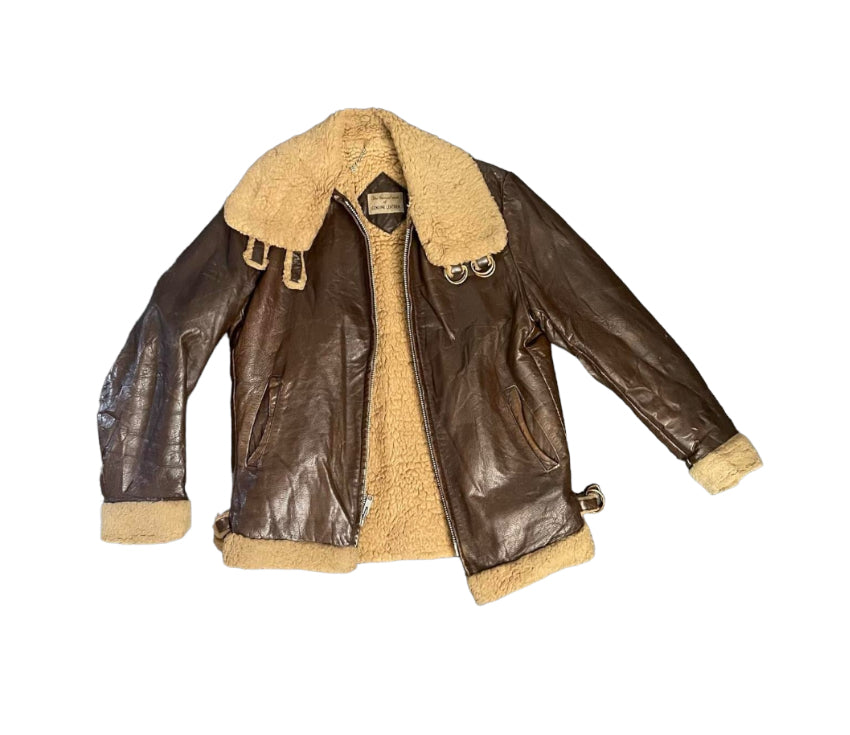 PILOT LEATHER JACKET - L