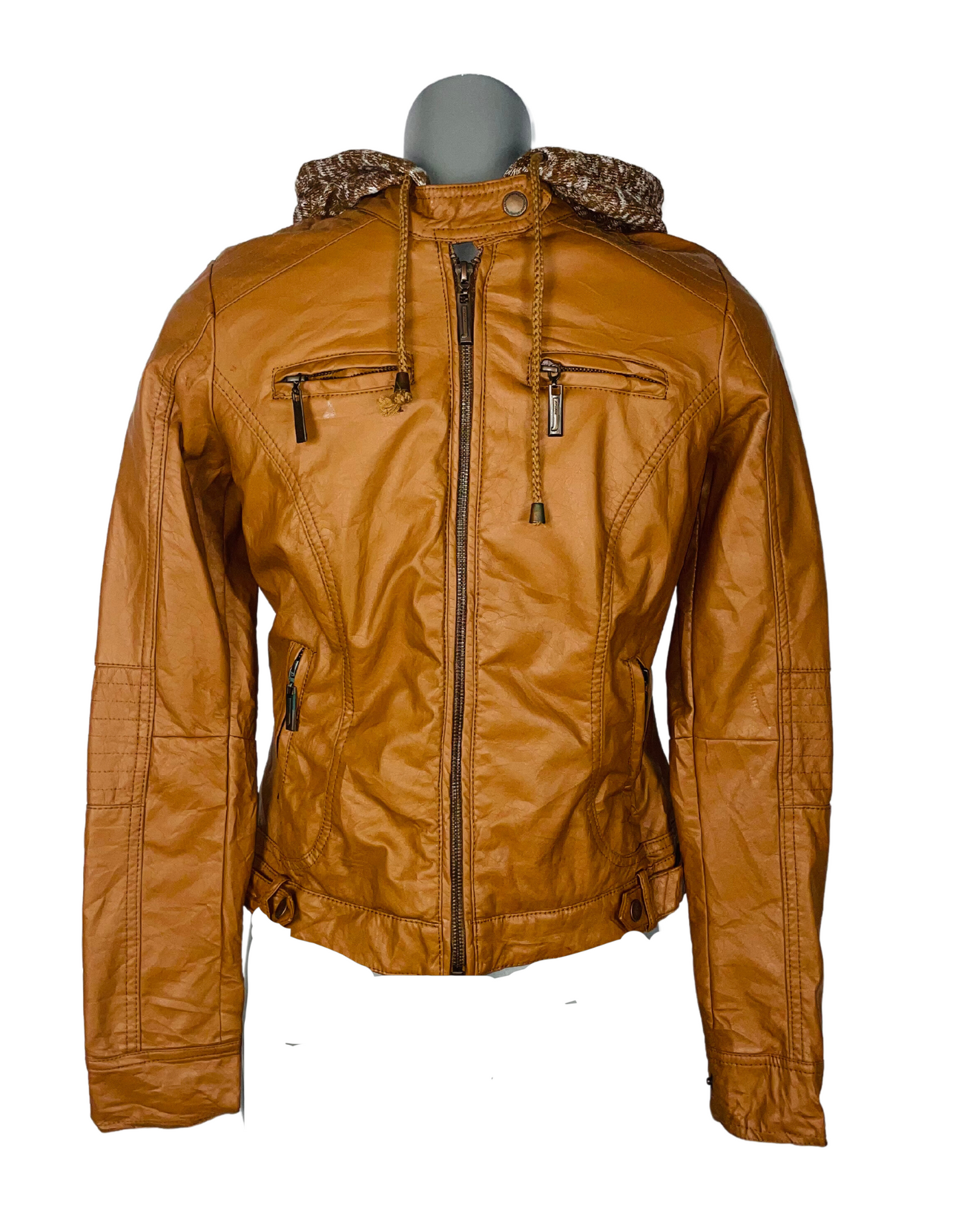 BROWN LEATHER JACKET SMALL