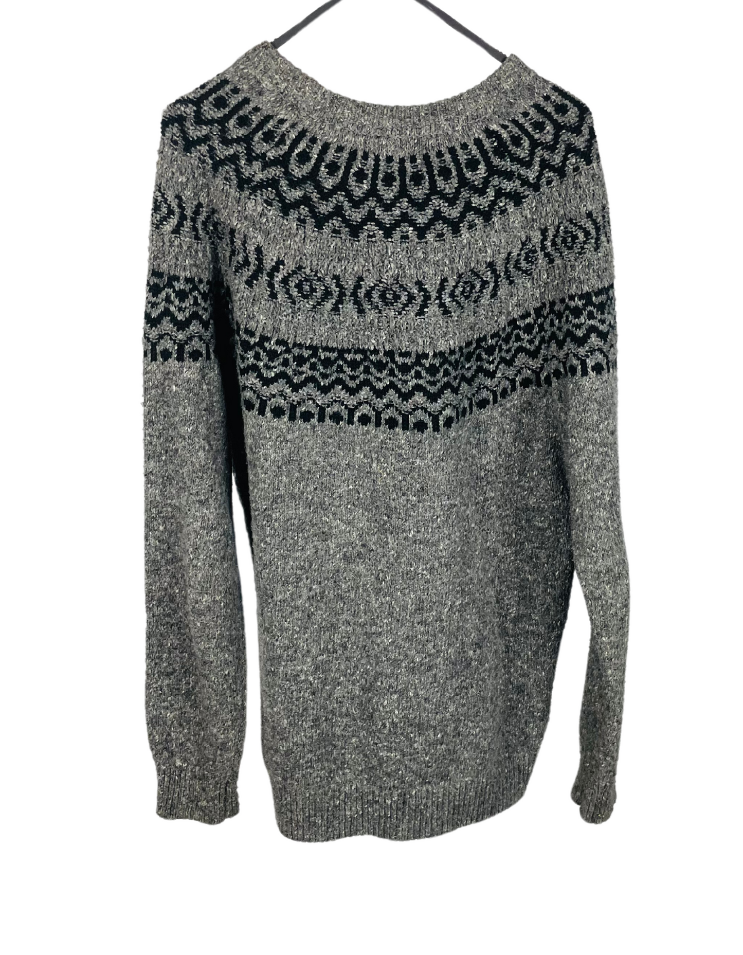 GREY AND BLACK SWEATER SMALL