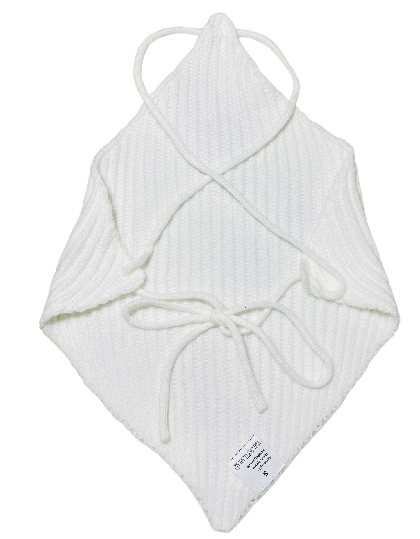 KNIT DIAMOND TOP TIE UP BACK SMALL