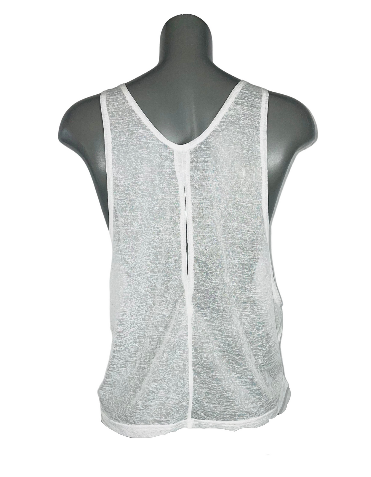 WHITE SHEER VEST SIZE 12