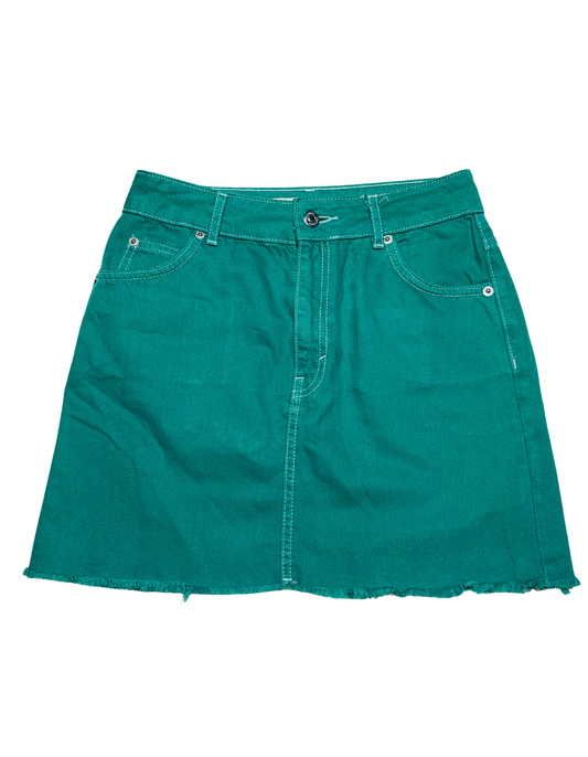 GREEN TOPSHOP DENIM SKIRT SIZE 6