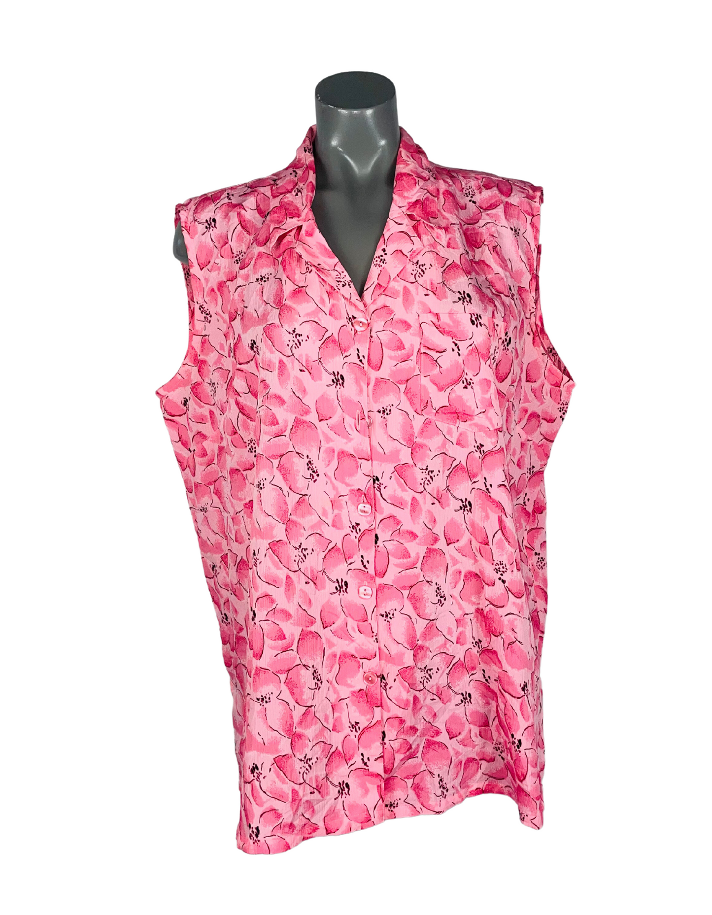 PINK SLEEVELESS BLOUSE XL