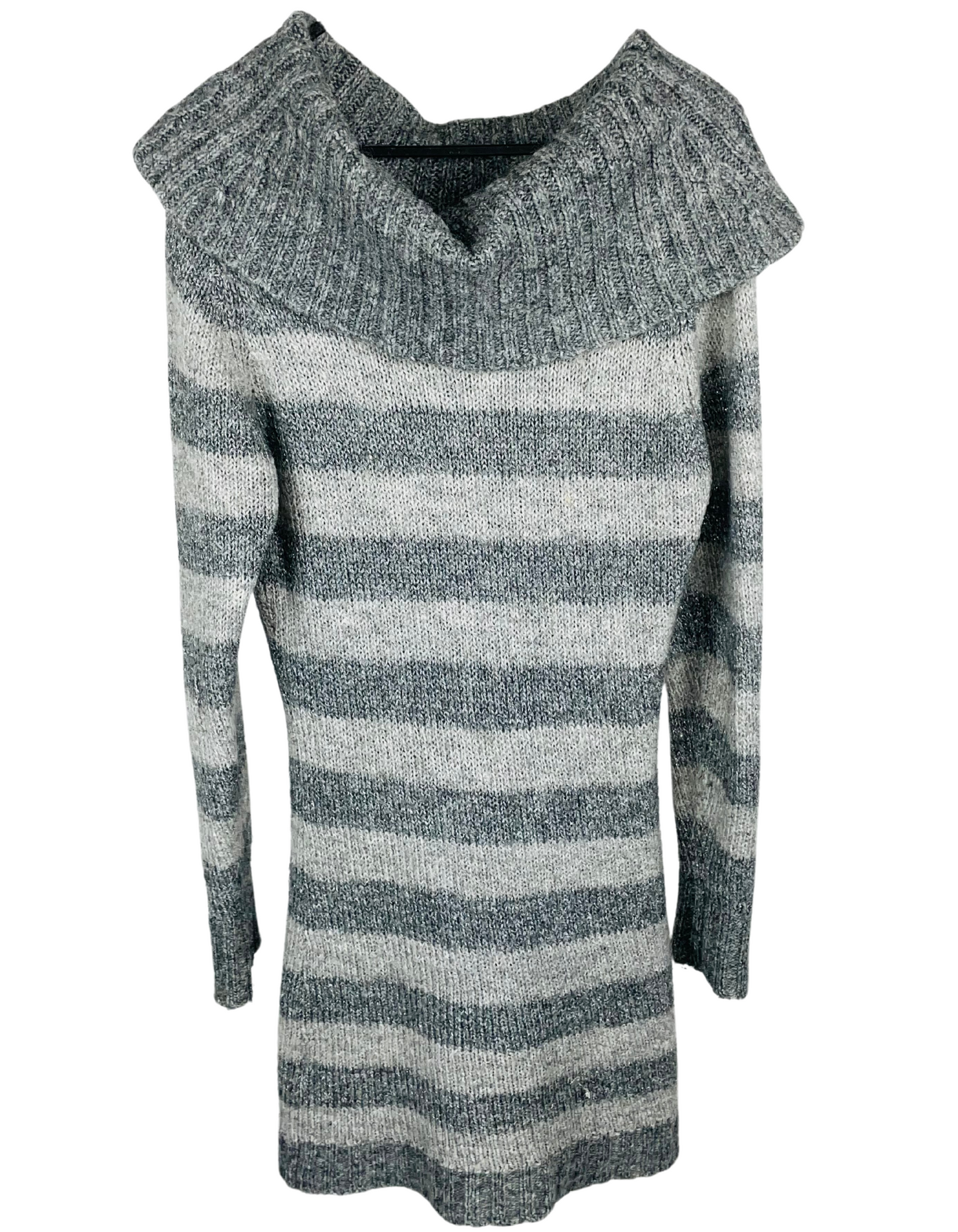 GREY KNITTED SWEATER DRESS SIZE 10