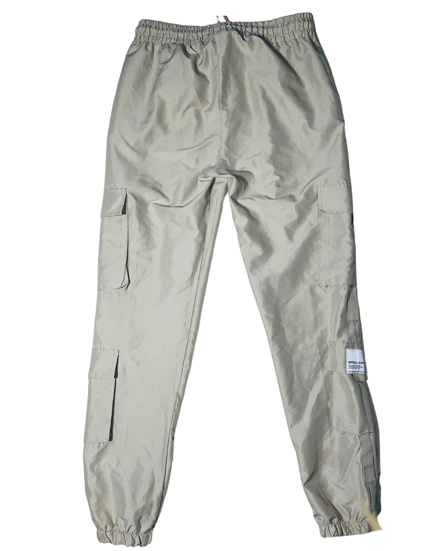 CREAM BOOHOO MAN CARGOS MEDIUM