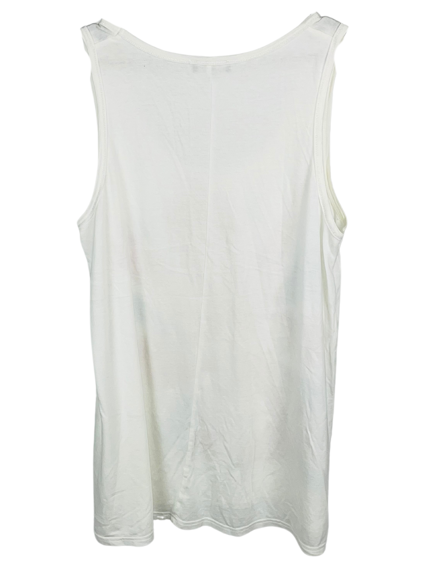 WHITE UK FLAG PRINT VEST TOP SIZE 12