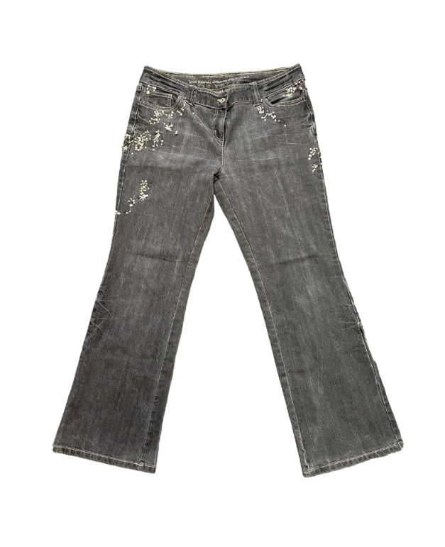 BLACK EMBELLISHED Y2K JEANS- 16